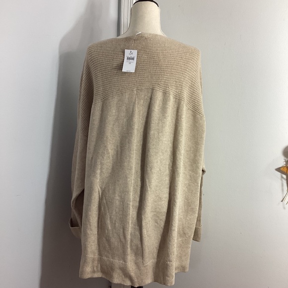 NWT J.JILL PLUS 3X KNIT SWEATER TUNIC LIGHT CAMEL HEATHER BOATNECK - Picture 12 of 13